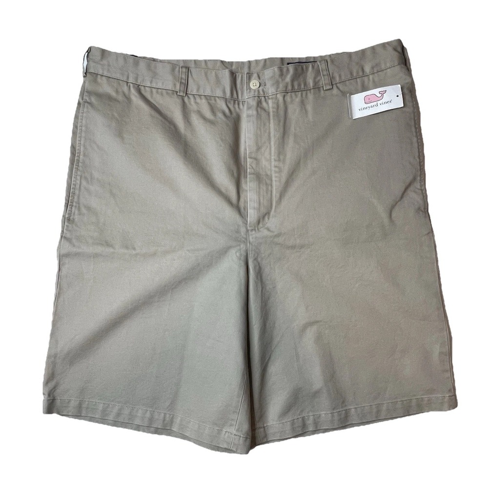 Vineyard Vines Club Shorts By Shepโ & Ian Solid Khaki Mens Size 42T NWT